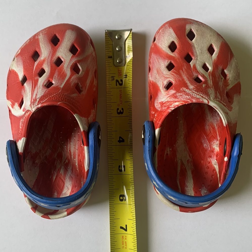 Air Walk Rubber Clogs Toddler Sz 6 1/2–7 Red White & Blue 4th of July Patriotic - Picture 9 of 9